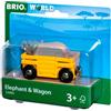 Brio - vagone con elefante, con attacco magnetico, 3+ anni