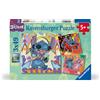 RAVENSBURGER, Disney, Disney Stitch Ravensburger - Puzzle Disney Stitch - Collezione 3X49 - 3 Puzzle Da 49 Pezzi - Età Raccomandata 5+ Anni