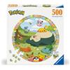 Ravensburger - Puzzle Rotondo Pokémon, Round Puzzle 500 Pezzi, Puzzle Adulti