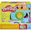 Play-doh prima macchina fotografica - set creativo per bambini dai 2 anni con fotocamera giocattolo, 3 vasetti di pasta, 7 accessori e tappetino