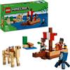 Lego, MINECRAFT Lego Minecraft 21259 Il Viaggio Del Galeone Dei Pirati, Barca Giocattolo Da Costruire Con Personaggi, Giochi Per Bambini 8+