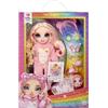Rainbow high junior high pj party - bella parker - bambola snodata da 22 cm con morbida tutina, pantofole e accessori da gioco