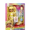 Rainbow high junior high pj party - sunny madison - bambola snodata da 22 cm con morbida tutina, pantofole e accessori da gioco