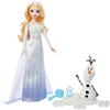 Disney, Frozen Disney frozen - le avventure di elsa e olaf, set con bambola elsa, personaggio olaf e sabbia modellabile