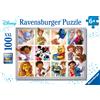 Disney Ravensburger puzzle disney multicharacter - 100 pezzi xxl - collezione iconica 6+ anni