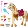 Barbie - tornado, cavallo interattivo con luci, musica e accessori, balla e nitrisce