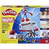 Play-doh marvel - spider-man launch & slice battle, set da gioco lancia e taglia di spider-man