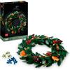 Lego, LEGO ICONS, LEGO ICONS BOTANICAL Lego icons 10340 ghirlanda decorazione natalizia, corona da parete o per tavola, regalo di natale per adulti, uomo o donna