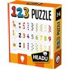 HEADU 123 puzzle. numeri e quantità in sequenza! s.t.e.m. 3-6 anni