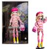 Monster high mercoledì - enid sinclair, bambola da collezione in abito rosa con accessori premium