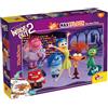Disney puzzle double face inside out 2 - maxi floor 60 pezzi, 70x50 cm - scena da colorare inclusa