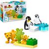 LEGO, LEGO DUPLO Lego duplo 10442 famiglie di animali: pinguini e leoni, giochi di fantasia educativi per bambini 2+, giocattolo creativo