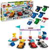 Lego, LEGO DUPLO Lego duplo 10445 auto da corsa e piloti team f1, macchina giocattolo da costruire, giochi creativi e didattici per bambini 2+
