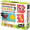 HEADU Cosa mangiano i cuccioli - gioco educativo per bambini - logica e manualità