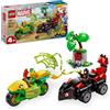LEGO SUPER HEROES, Lego Lego spidey e i suoi fantastici amici 11198 inseguimento sui dino-veicoli di spin ed electro, giochi educativi per bambini 4+