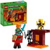 LEGO, MINECRAFT Lego minecraft 21266 battaglia sul ponte del nether, gioco d'avventura bambini 6+ con funzioni e 4 personaggi dal videogioco