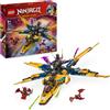 LEGO NINJAGO, Lego Lego ninjago 71833 jet super storm di ras e arin - aereo giocattolo con drone e capsula di salvataggio, giochi per bambini 8+