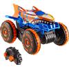 Hot wheels monster trucks - tiger shark super scalatore rc, veicolo radiocomandato con 3 modalità per gareggiare, scalare e fare acrobazie