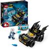 LEGO SUPER HEROES, Lego Lego dc 76301 batman e batmobile contro mr. freeze, macchina giocattolo del supereroe con 2 minifigure, giochi per bambini 4+