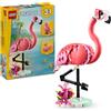 LEGO, LEGO CREATOR Lego creator 3in1 31170 animali selvatici: fenicottero rosa giocattolo, si trasforma in cacatua o in axolotl, giochi bambini8+
