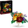 Lego, LEGO ICONS BOTANICAL Lego icons botanicals 10345 composizione floreale - 14 fiori finti, kit adulti