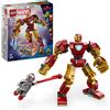 LEGO, LEGO SUPER HEROES Lego marvel 76307 mech di iron man contro ultron - action figure giocattolo da costruire con 2 minifigure, gioco bambini 6+