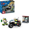 Lego, LEGO CITY Lego city 60455 inseguimento moto polizia: motocicletta, 2 minifigure 4+