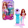 Disney Princess MATTEL DISNEY PRINCESS - ARIEL E LA SPECCHIERA MAGICA, SET BAMBOLA CON CODA DA SIRENA RIMOVIBILE E SPECCHIERA
