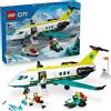 Lego, LEGO CITY Lego city 60465 aereo ambulanza: 4 minifigure, gatto neve 6+