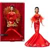 BARBIE SIGNATURE - CAPODANNO LUNARE CINESE 2025, BAMBOLA DA COLLEZIONE CON ABITO QIPAO E ACCESSORI DORATI