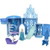 Disney Princess Mattel disney frozen - il palazzo di ghiaccio di elsa, set castello componibile ispirato al film con mini bambola e 8 accessori