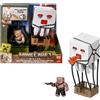 Minecraft Mattel minecraft - ghast attacco esplosivo, personaggio con luci, suoni, lanciatore e proiettile, piglin guerriero incluso