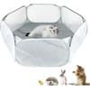 Makoto Nobu Recinto per Animali Domestici, Portatile Gabbia, Pieghevole Tenda per Animali Piccoli, Trasparente Recinzione per Gatti, Criceto, Furetti, Cincillà, Conigli, Ricci