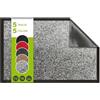 SQUATCH® | Tappeto d'ingresso interno | Zerbino resistente e antiscivolo | assorbe l'acqua e raccoglie lo sporco | facile da pulire | Collezione FUTURE (Grigio, 40x60cm)