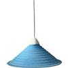 Generico Lampadario a Sospensione Classico in Vetro, 1 Luce, per Cucina, Bagno, Camera, Soggiorno, Scala, Corridoio art. Fiume azzurro