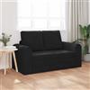 Hoodmeel Divano Letto 2 Posti, Divano 2 Posti, Divano Letto Matrimoniale, Divano Letto Pieghevole, Divano Letto 2-in-1 in Velluto Nero 148x71x83 cm