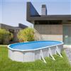GRE Piscina fuori terra rigida GRE Fiji bianco L int 7.3 x 3.75 m