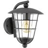 EGLO Applique classico da esterno Pulfero nero IP44 E27 EGLO