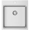 RODI Lavello semincasso 1 vasca in inox argento RODI Una 46 L 50.5 x L 45 x P 20 cm