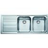 Franke Lavello integrato 2 vasche in inox argento FRANKE Logica line L 50 x L 116 cm