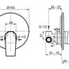 Ideal Standard Rubinetto per doccia getto laminare cristallino a 2 manopole Ceramix cromo lucido IDEAL STANDARD