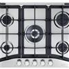 Delonghi Piano cottura 5 fuochi L 68 cm PFI 57 GH DE'LONGHI silver griglie in ghisa