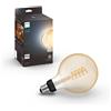 Philips Hue Lampadina smart 30154200, LED, E27 globo, trasparente, cct, 7W= 550 LM (equiv 40 W), 150° dimmerabile, PHILIPS HUE