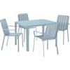 NATERIAL Set tavolo e sedie Idaho NATERIAL in alluminio blu per 4 persone
