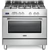 Delonghi Cucina a gas con forno DE'LONGHI PRO 96 MX ED inox L 90 x P 60 cm
