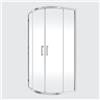 SENSEA Box doccia con ingresso angolare scorrevole Easy quadrante L 80 x L 80 x H 190 cm in vetro, sp. 6 mm smerigliato cromo