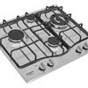 Hotpoint Piano cottura 4 fuochi L 59 cm PCN 642 T/IX/HAR HOTPOINT silver griglie in acciaio smaltato