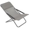 LAFUMA MOBILIER Sedia a sdraio da giardino in acciaio con braccioli Transabed LAFUMA MOBILIER, seduta in pvc tessuto tortora