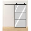 Leroy Merlin Anta per porta scorrevole Reflex in alluminio nero L 96 x H 220 cm sp.5 mm