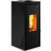 Invicta Stufa a pellet ventilata Burano 8 WI-FI plus 8 kW nero